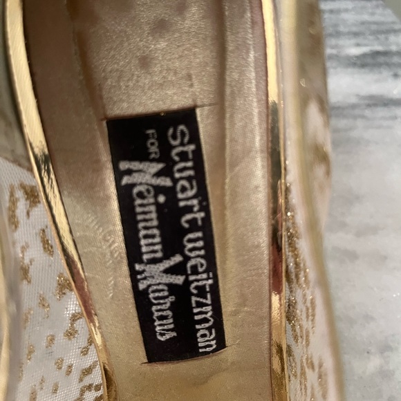 COPY - Omg the golden slippers Stuart Weitzman  opera ball room shoes size 8,5 … - Picture 16 of 17